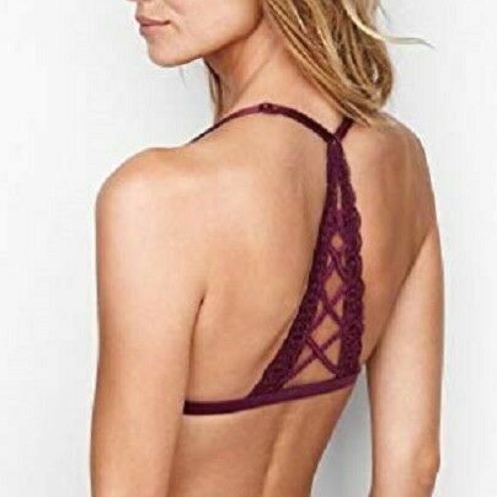 NWT VS Front Close Lattice Back Bralette XS